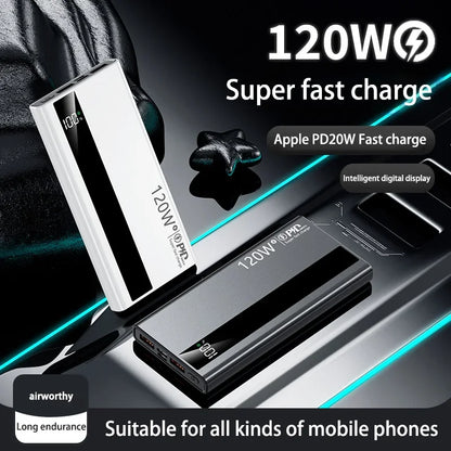 Xiaomi 120W 200000mAh Power Bank High Capacity Super Fast Charging Power Bank Portable Battery Charger For Huawei iPhone Samsung