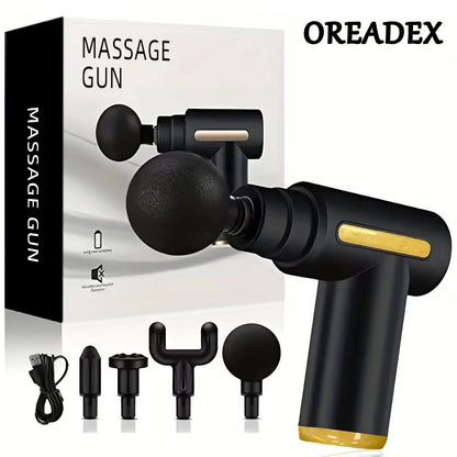 USB Rechargeable Portable Fascia Gun 6-Speed Handheld Slapping Massager for Body Back Neck Legs - Massage Relaxation Tool