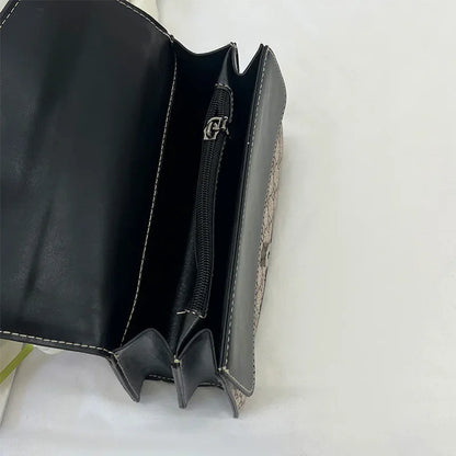 Letter Print Crossbody Bag Women's Fashion PU Design Metal Chain Strap Magnetic Lock Durable Base Daily Shopping Essential ﻿