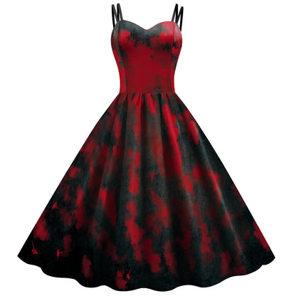 Women’s Movie Role Cosplay Jumpsuit – Halloween & Christmas Printed Bodysuit Costume Party Outfit