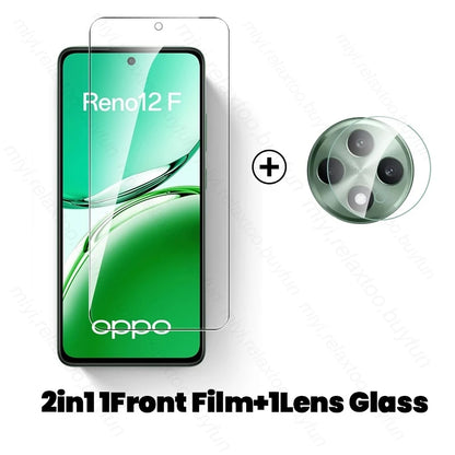 Reno12F 4/5G Glass 4To1 Tempered Glass Screen Protectors for Oppo Reno12 F 4G 5G Protective Glass on Opo Reno 12F 12 F S FS F12