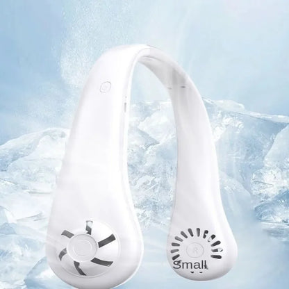 Hanging Neck Fan Convenient Small Fan Can Be Freely Adjusted Mini Small USB Charging Leafless Large Wind Hanging Neck Outdoors