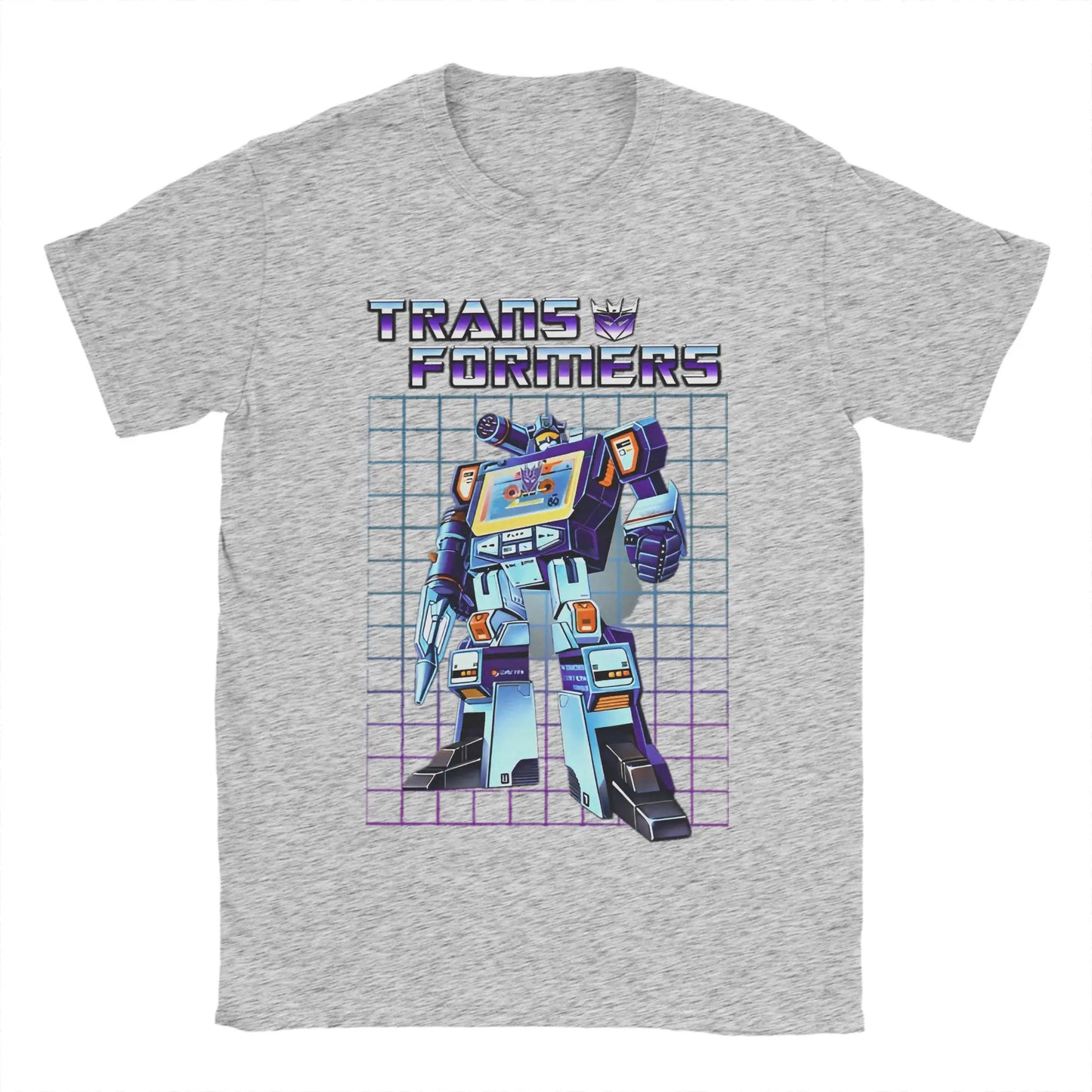 Transformers Decepticons Soundwave Men’s T-Shirt – Vintage Cotton Round Collar Short Sleeve Tee