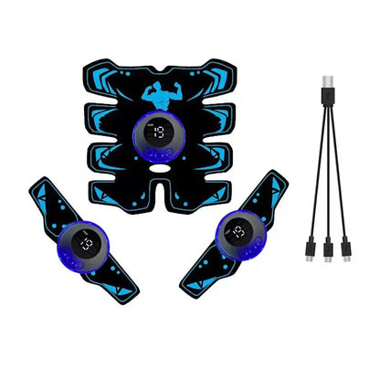 USB Rechargable  Muscle Massager ABS Arm 3 IN 1 Trainer Pad Wireless Smart Fitness Abdominal Training Electric Body