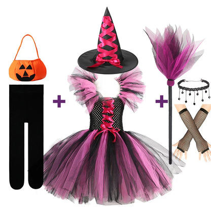 Kids Halloween Costume – Witch, Vampire, or Little Red Riding Hood Cosplay Dress for Girls & Boys Masquerade Party