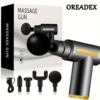 USB Rechargeable Portable Fascia Gun 6-Speed Handheld Slapping Massager for Body Back Neck Legs - Massage Relaxation Tool