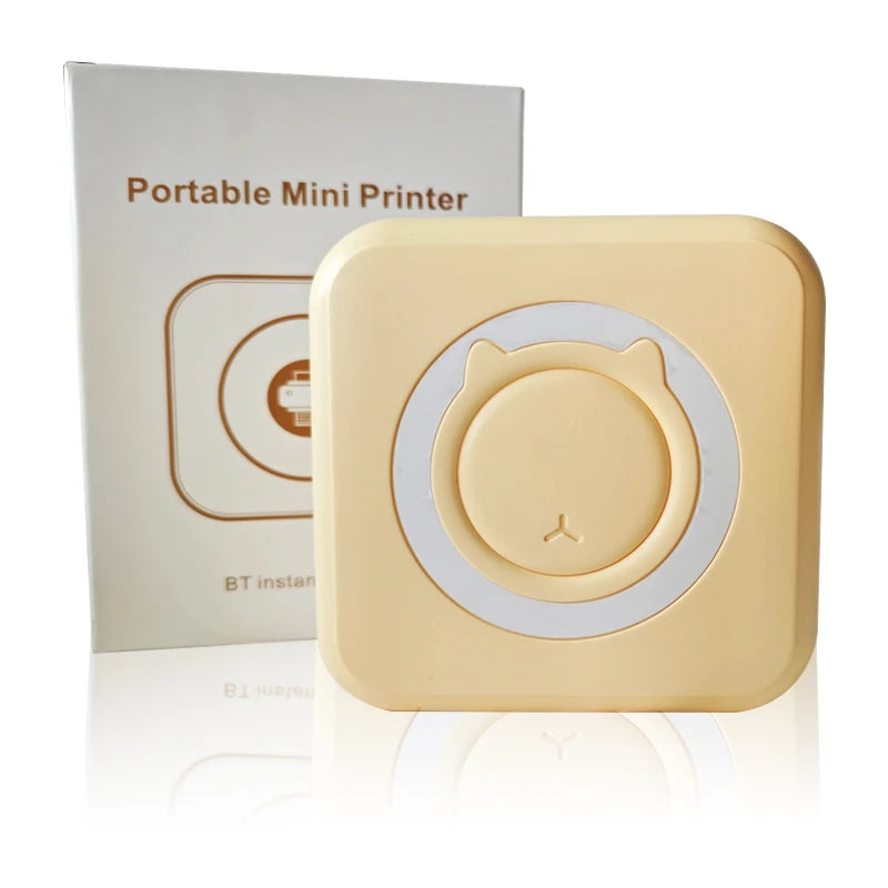Mini Thermal Printer - Portable Wireless Bluetooth Label Sticker Photo Printer