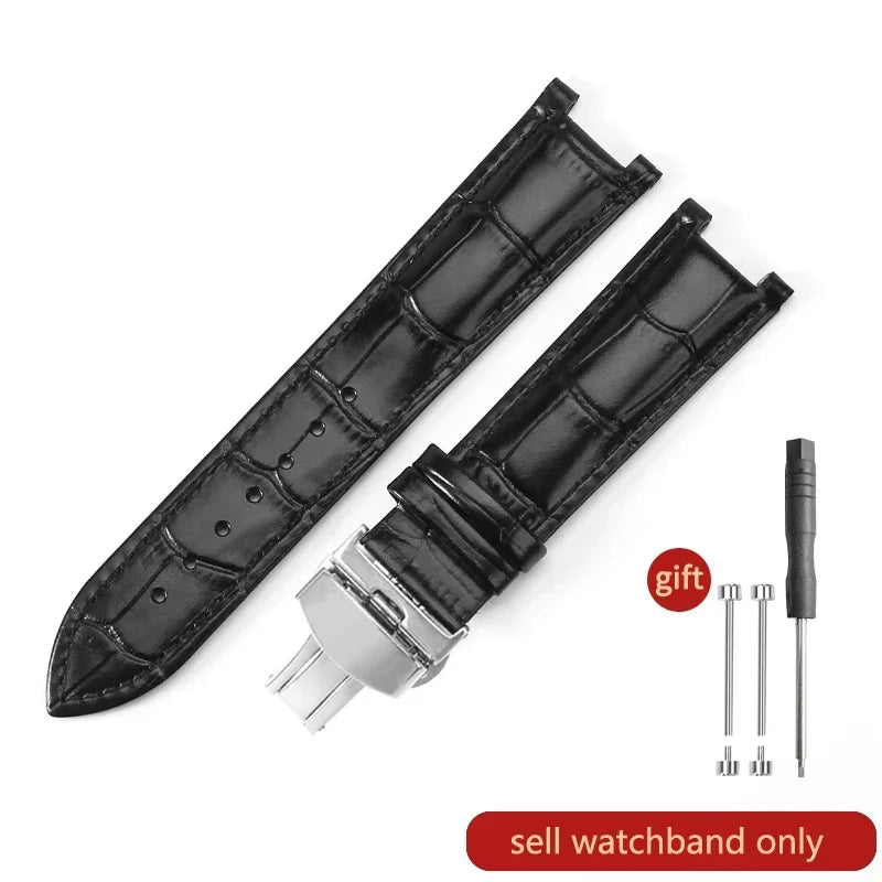 For GC Genuine Leather Watch Band Gucci Guess Gays Notch Watch Strap 20*11mm  22*13mm Men Women
