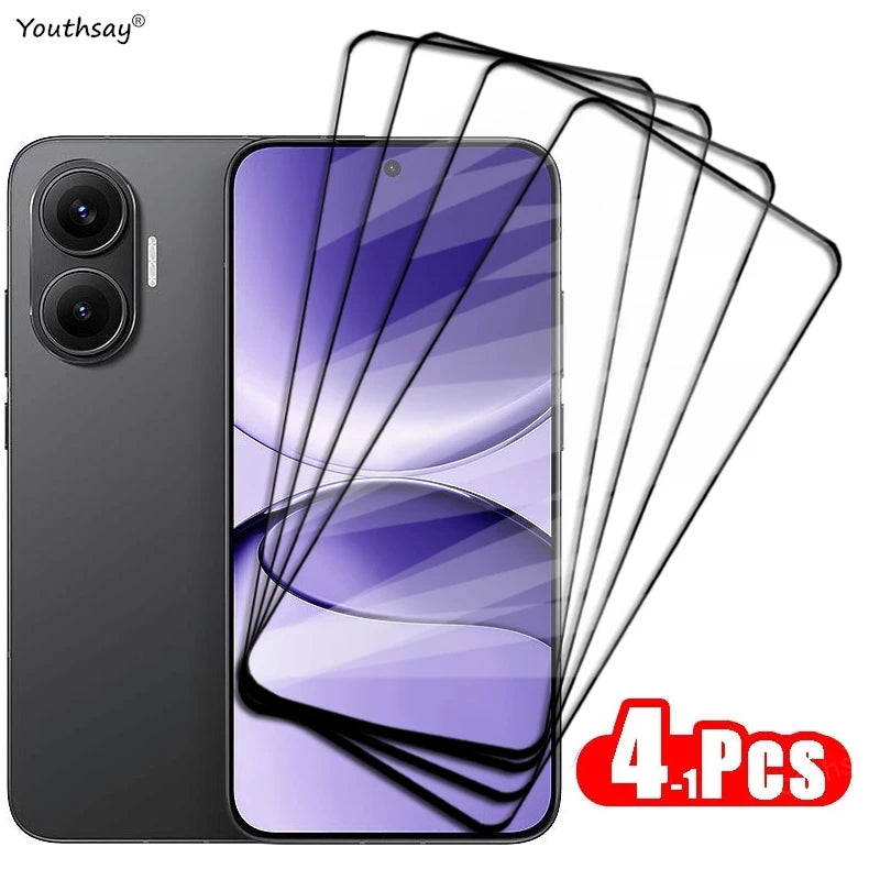 4-1Pcs Glass For Poco F7 Tempered Glass For Xiaomi Poco F7 Screen Protector Protective Phone Film Poco F7