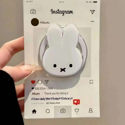 New Miffy bracket magnetic phone case suitable for iPhone 11-16promax anti drop and dustproof phone protection accessories