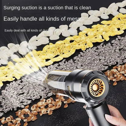 Portable High-Power Car Vacuum Cleaner – Wireless Brushless Motor, Strong Suction, Mini Handheld Air Duster for Car & Home Cleaning
