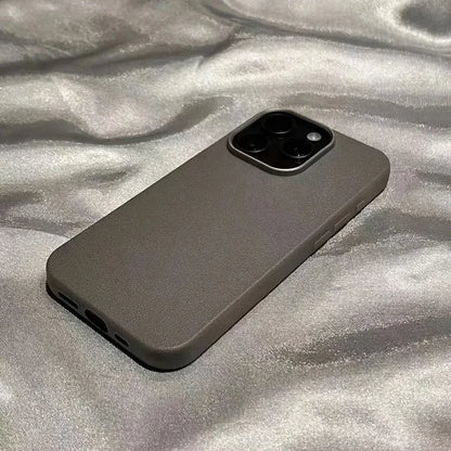 Luxury Matte Leather Silicone Phone Case – Soft Shockproof Protective Cover for iPhone 11, 12, 13, 14, 15, 16 Pro, Pro Max, Plus, X, XS Max, XR