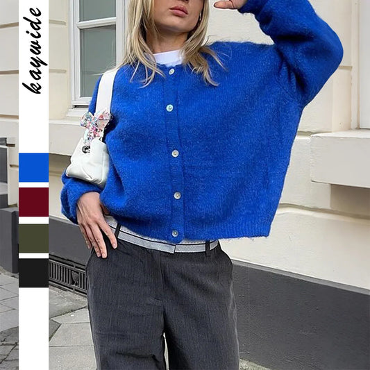 Women’s Long-Sleeved Wool Vest – Casual Simple Style for Autumn & Winter 2025