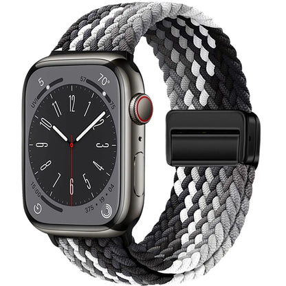 Nylon Braided Magnetic Strap for Apple Watch – Compatible with 40mm, 41mm, 44mm, 45mm, 49mm (Series SE, 3, 5–9, Ultra2)