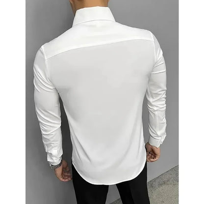 Men’s 4-Color Long Sleeve Polo Shirt – Casual Breathable Lapel T-Shirt for Everyday Wear