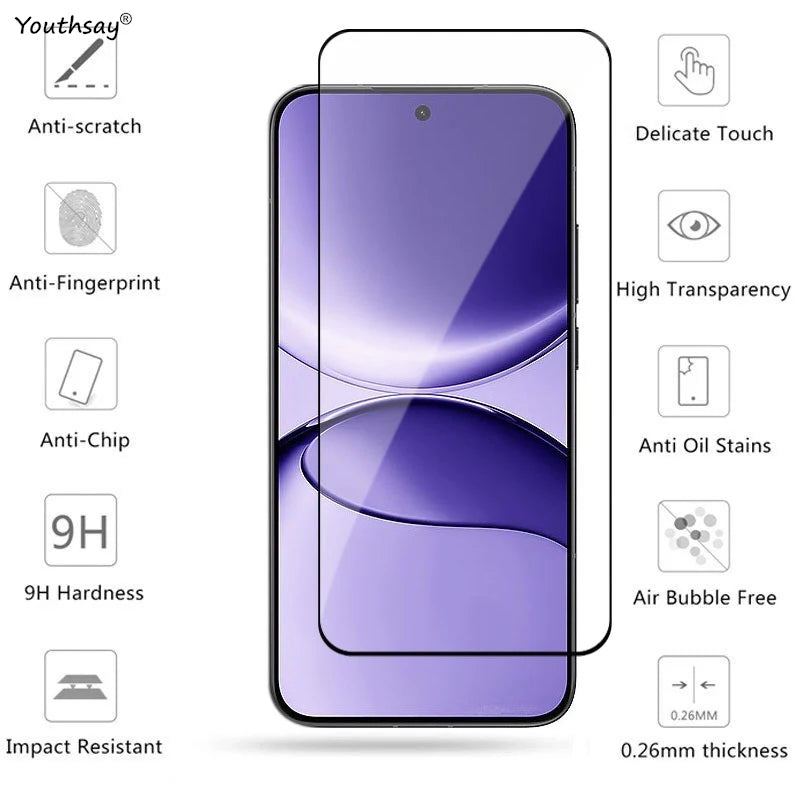 4-1Pcs Glass For Poco F7 Tempered Glass For Xiaomi Poco F7 Screen Protector Protective Phone Film Poco F7