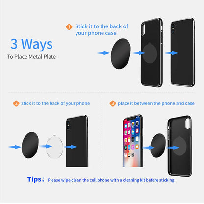 Magnetic Phone Holder Car Phone Mount Magnetic [Easily Install] Phone Mount for Car [6 Strong Magnets] Cell Phone Holder for Car