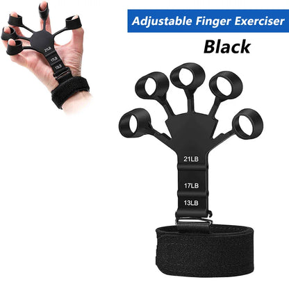 5-60Kg Adjustable Grip Strength Trainer with Finger Exerciser Hand Grip Strengthener for Muscle Building and Injury Recover