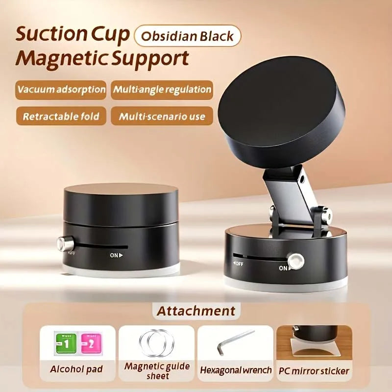Magnetic Car Phone Holder Foldable Portable Holder for All Smartphones & Car Models 360° Rotatable Adjustable Lazy Phone Bracket