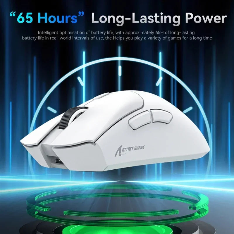 Attack Shark R1 Wireless Gaming Mouse 18000DPI PAW3311 Sensor 1000Hz Tri-Mode Bluetooth Macro Mouse