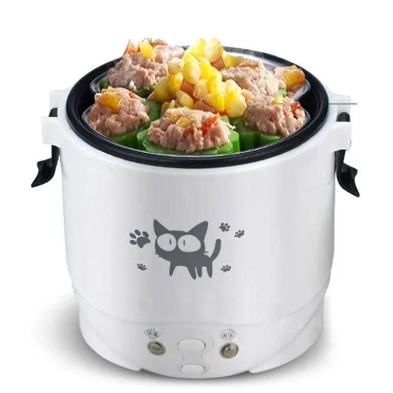 Portable Electric Mini Rice Cooker 12V/24V/220V MultiCooker for Car Truck Home Use