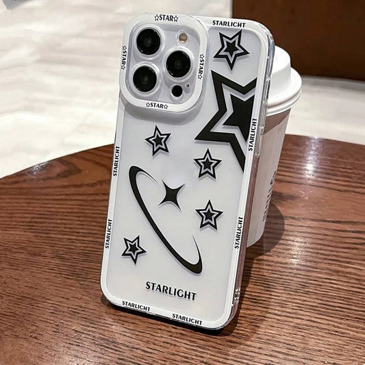 Five-Pointed Star Transparent Phone Case – Soft Cover for Xiaomi Mi 11, 11T, 12, 12T, 13, 13T, 14, Poco X5, F5, X6, M6 Pro (5G & 4G)