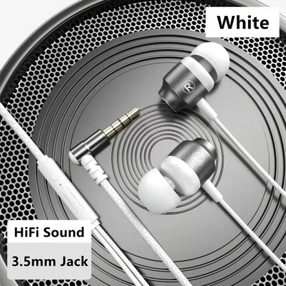 Wired Earphones with Mic - Metal Magnetic HiFi Stereo Headphones 3.5mm/Type-C for Gaming & Music