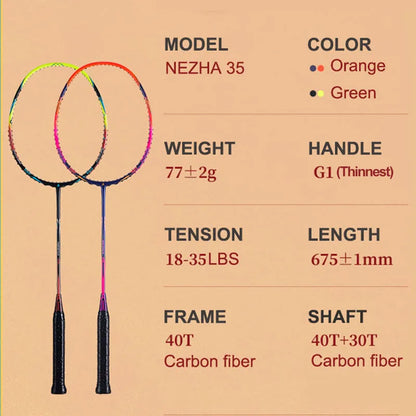 Kawasaki NeZha 35 5U Professional Badminton Racket Super Light High-Graphite Offensive Type