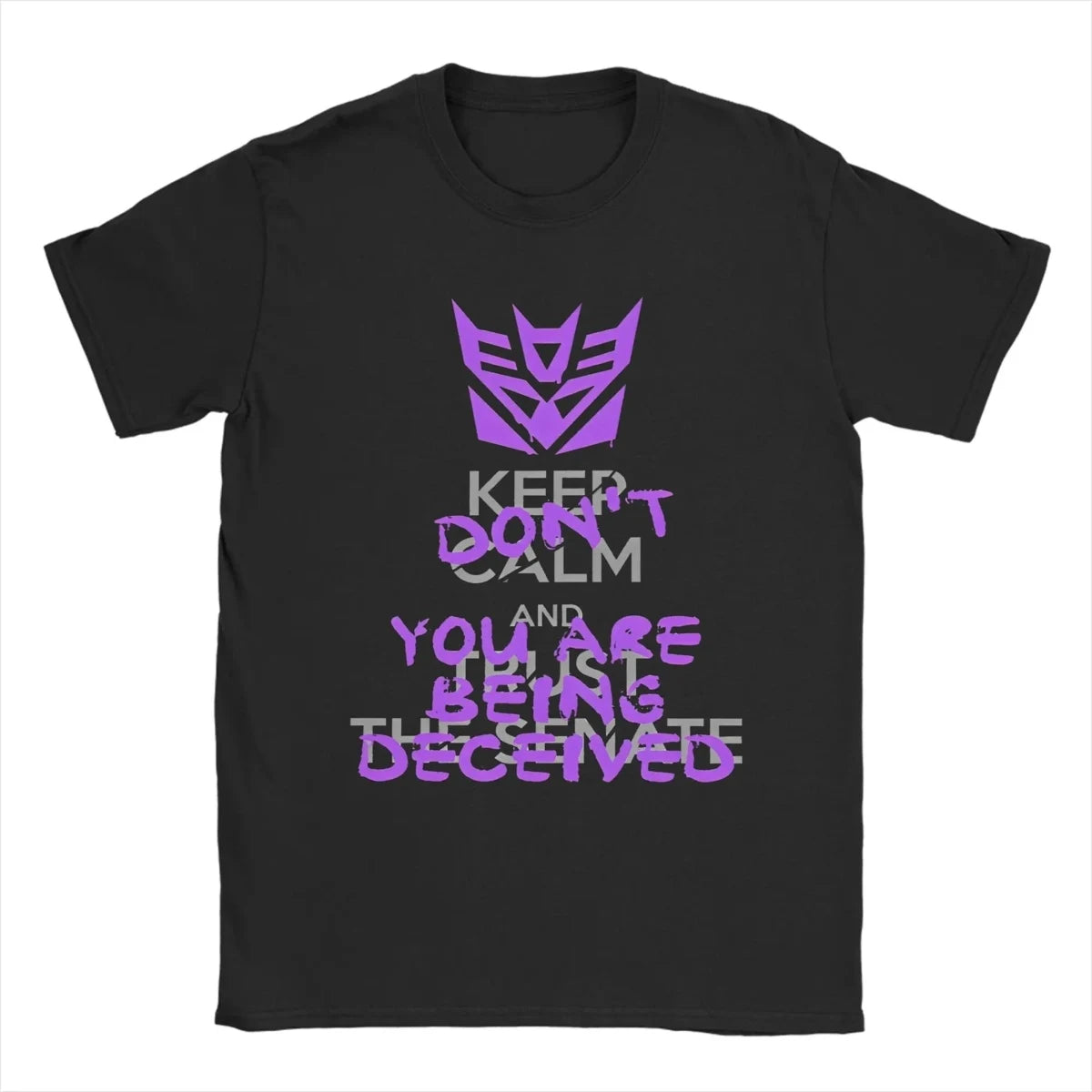 Transformers Decepticons Soundwave Men’s T-Shirt – Vintage Cotton Round Collar Short Sleeve Tee
