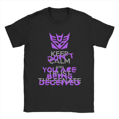 Transformers Decepticons Soundwave Men’s T-Shirt – Vintage Cotton Round Collar Short Sleeve Tee