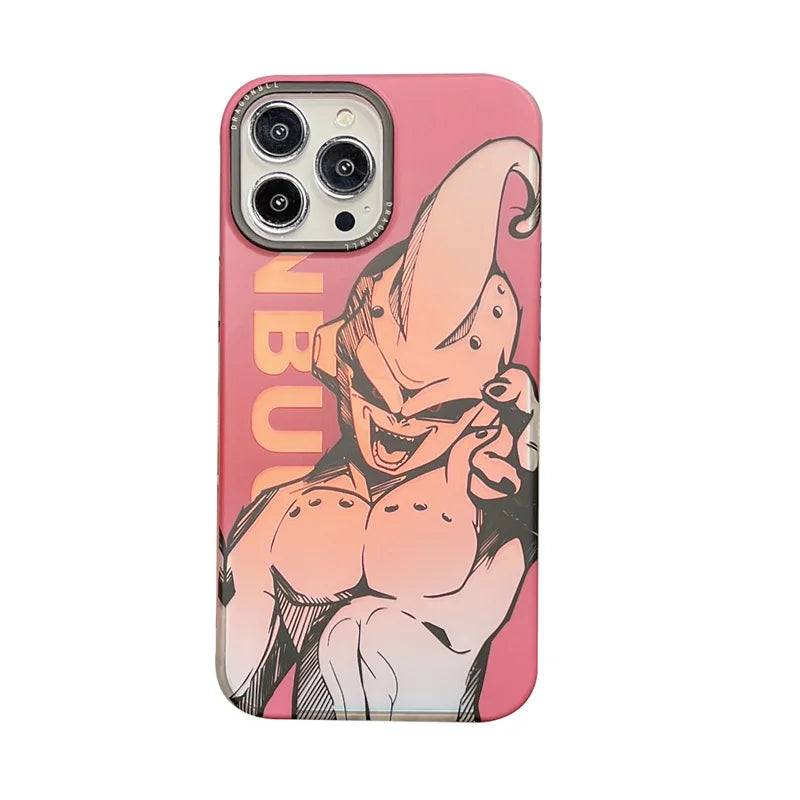 Bandai Anime Son Goku Vegeta Majin Buu Dragon Ball Cases for iPhone 15 14 13 12 11 16 pro max Laser Phonecase Funda Gifts