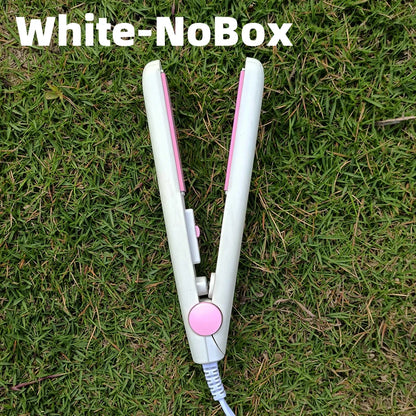 Mini Hair Straightener - Portable Ceramic Flat Iron & Curling Iron 2-in-1 Styling Tool