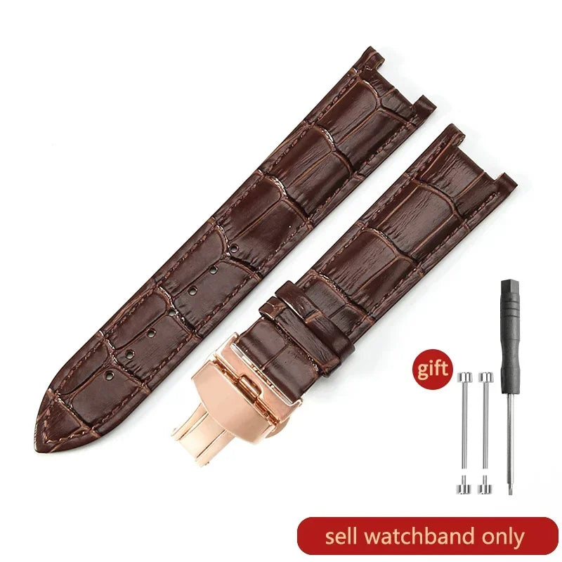 For GC Genuine Leather Watch Band Gucci Guess Gays Notch Watch Strap 20*11mm  22*13mm Men Women