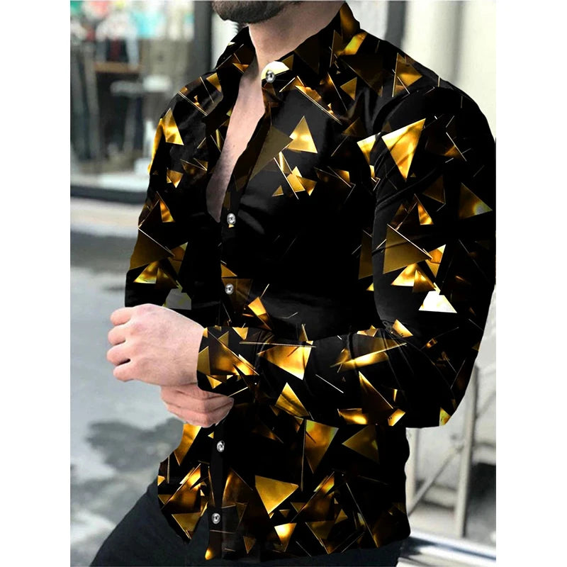 Fashion Men’s Designer Starry Sky Luxury Shirt