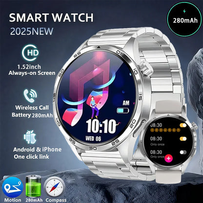 Men’s 1.52” HD AMOLED Smart Watch – Fitness Tracker with 110+ Sport Modes, 24/7 Heart Rate & Sleep Monitor, IP68 Waterproof