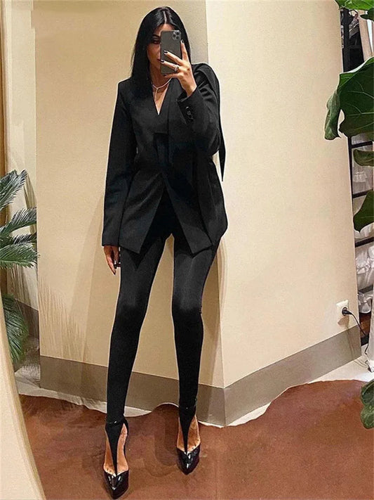 Women’s Y2K High Waist Glitter Skinny Pants – Korean Fashion Winter Leggings