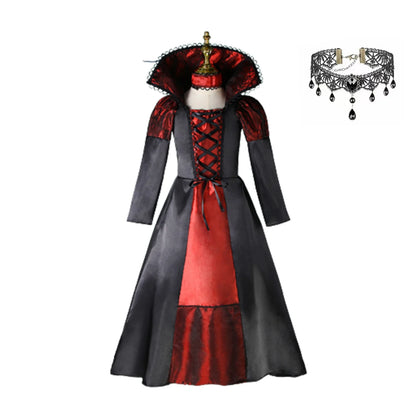 2025 Halloween Fantasy Kids Costume – Ghost Bride, Gothic Cosplay, Red Vampire & Day of the Dead Outfits for Girls