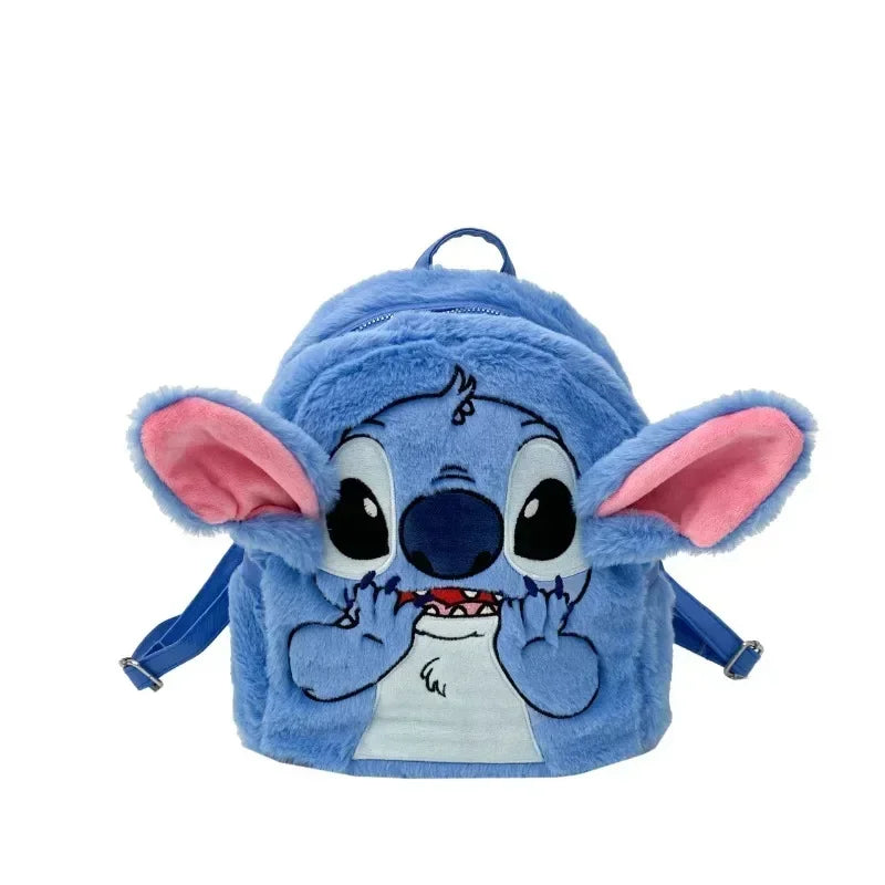 Disney 3D Cartoon Plush Backpack – Cute Mini Bag for Women & Kids with Large Capacity