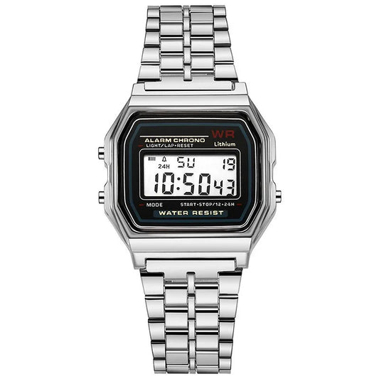 Luxury Rose Gold Digital Watch – Retro Style Electronic Wristwatch for Men & Women