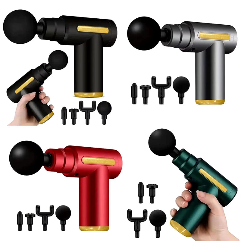USB Rechargeable Portable Fascia Gun 6-Speed Handheld Slapping Massager for Body Back Neck Legs - Massage Relaxation Tool