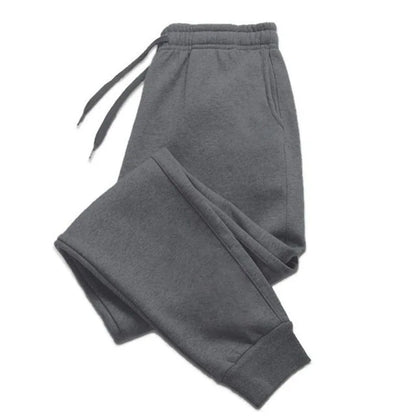 Women’s Autumn Winter Fleece Sweatpants – Casual Joggers, Sports Gym Trousers, Solid Color Workout Pants