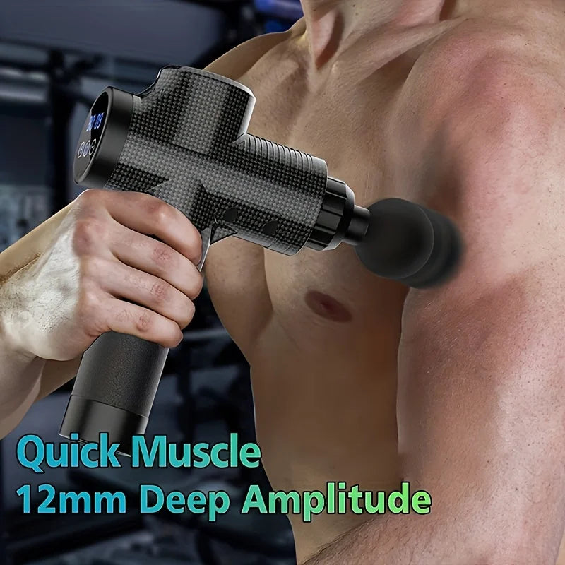 Electric Percussion Massage Gun Deep Tissue Body Massager for Neck Back Shoulder - Fitness Muscle Relaxation Tool