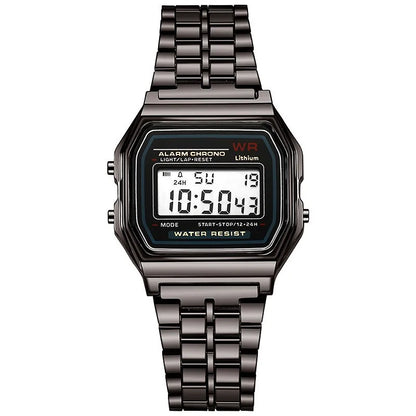 Luxury Rose Gold Digital Watch – Retro Style Electronic Wristwatch for Men & Women