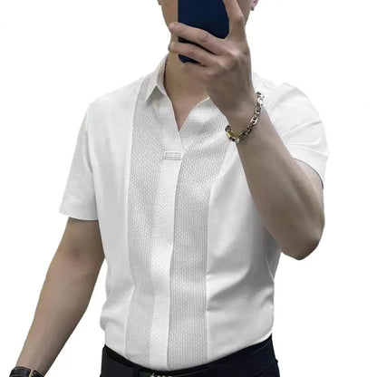 Men’s Summer Short Sleeve Turn-down Collar Shirt