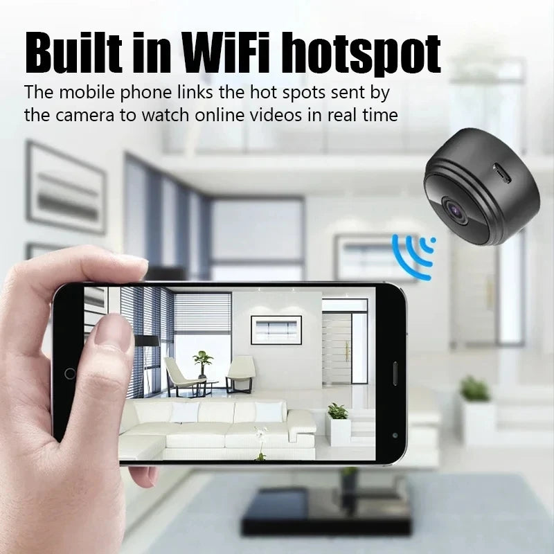 Mini WiFi Camera - Baby Monitor & Pet Camera with Night Vision | Wireless Security Camera
