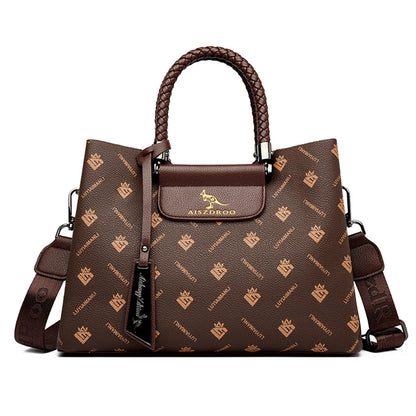 Elegant Women's Handbag Unique Handle Design Featuring a Stylish Pattern Spacious Interior  Adjustable Strap Functionality