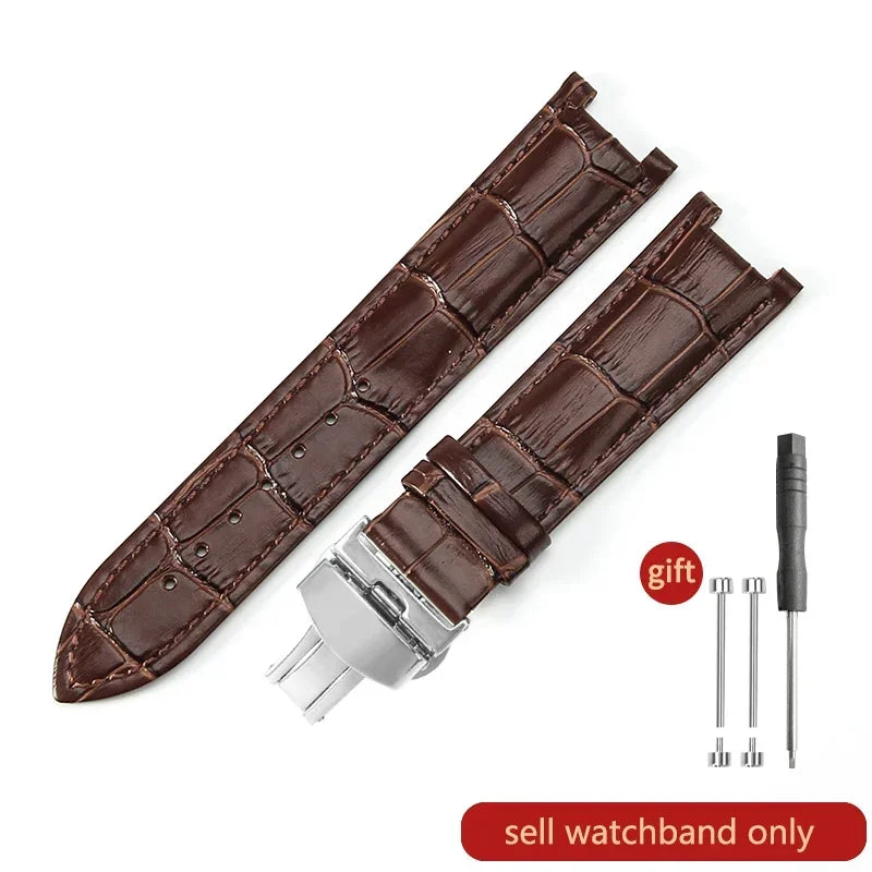 For GC Genuine Leather Watch Band Gucci Guess Gays Notch Watch Strap 20*11mm  22*13mm Men Women