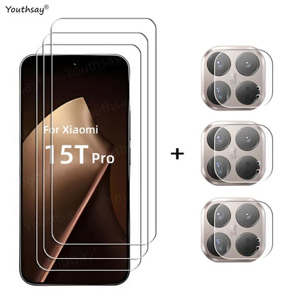Full Gule Glass For Xiaomi 15T Tempered Glass Xiaomi 15T Pro Screen Protector Protective Phone Camera Lens Film Xiaomi 15T Glass