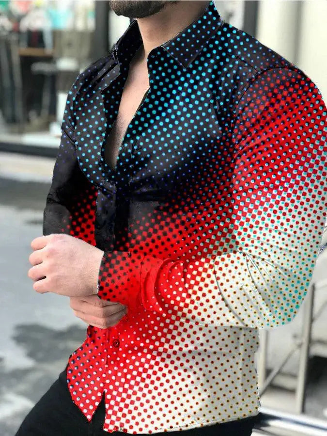 Fashion Men’s Designer Starry Sky Luxury Shirt