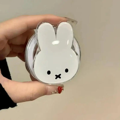 New Miffy bracket magnetic phone case suitable for iPhone 11-16promax anti drop and dustproof phone protection accessories